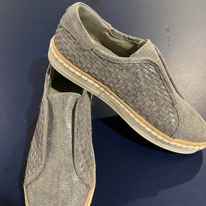 COPY - J Slides Gray/Silver Leather Sneaker